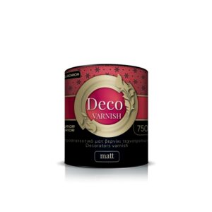 DECO VARNISH MAT/SATIN ΒΕΡΝΙΚΙ ΝΕΡΟΥ ΔΙΑΚΟΣΜΗΤΙΚΩΝ ΕΠΙΦΑΝΕΙΩΝ 750ML